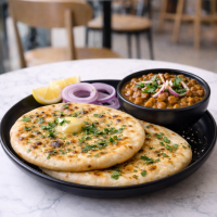 Aloo Kulche with Matar Chole