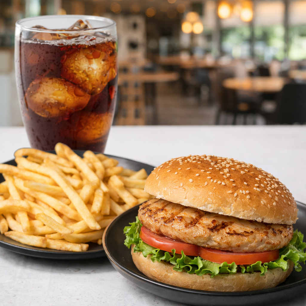 Continental menu - burgers, subs and salads