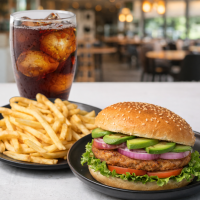 Veggie OMG Burger Combo